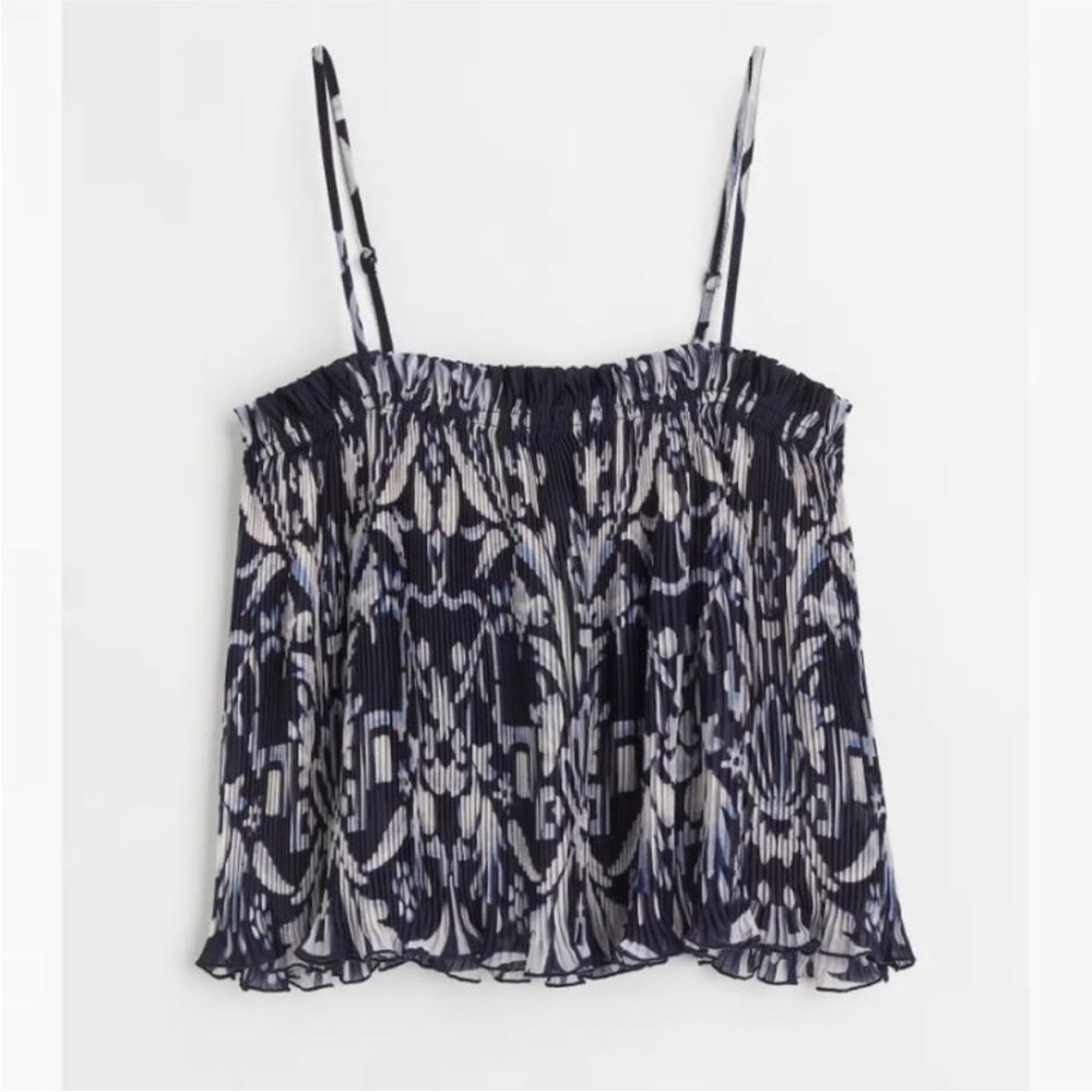 H&M Pleated Chiffon Tank Top